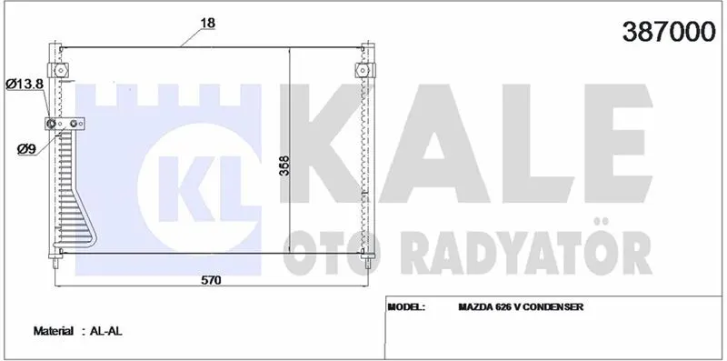 KALE RADYATOR KLİMA RADYATÖRÜ KALE 387000