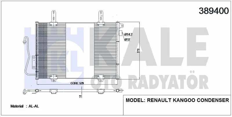 KALE RADYATOR KLİMA RADYATÖRÜ KALE 389400
