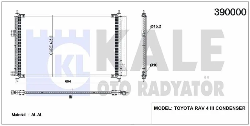 KALE RADYATOR KLİMA RADYATÖRÜ KALE 390000