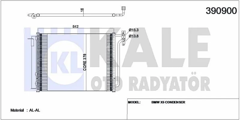 KALE RADYATOR KLİMA RADYATÖRÜ KALE 390900