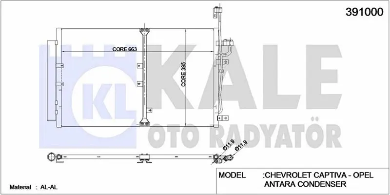 KALE RADYATOR KLİMA RADYATÖRÜ KALE 391000