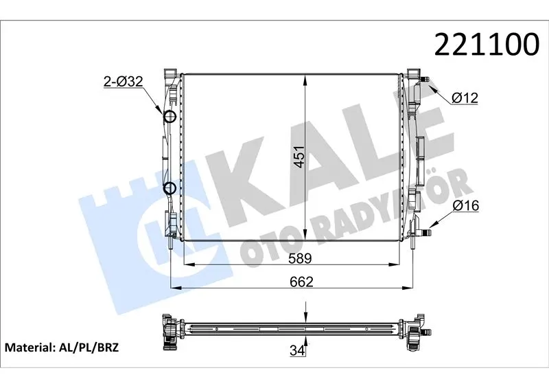 KALE RADYATOR SU RADYATÖRÜ KALE 0520231AB