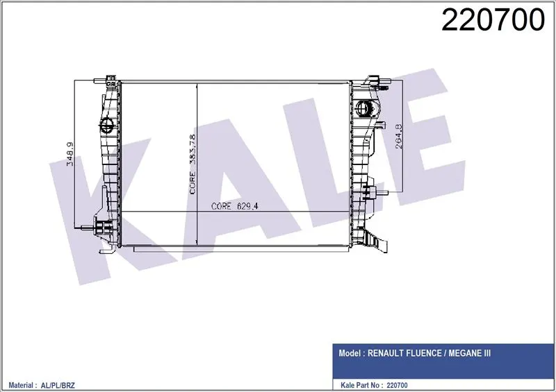 KALE RADYATOR SU RADYATÖRÜ KALE 0559021AB