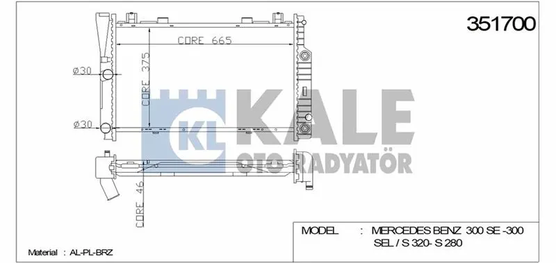 KALE RADYATOR SU RADYATÖRÜ KALE 351700