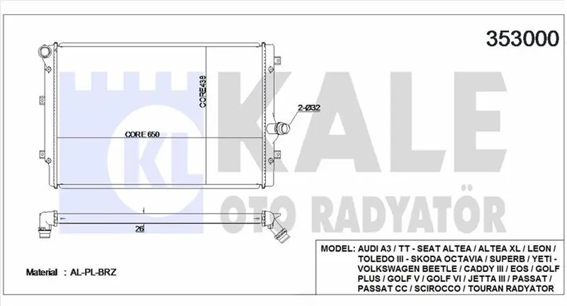 KALE RADYATOR SU RADYATÖRÜ KALE 353000