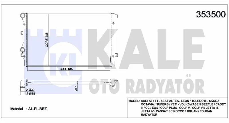 KALE RADYATOR SU RADYATÖRÜ KALE 353500
