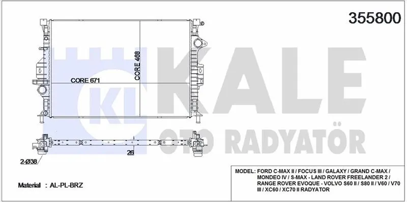 KALE RADYATOR SU RADYATÖRÜ KALE 355800