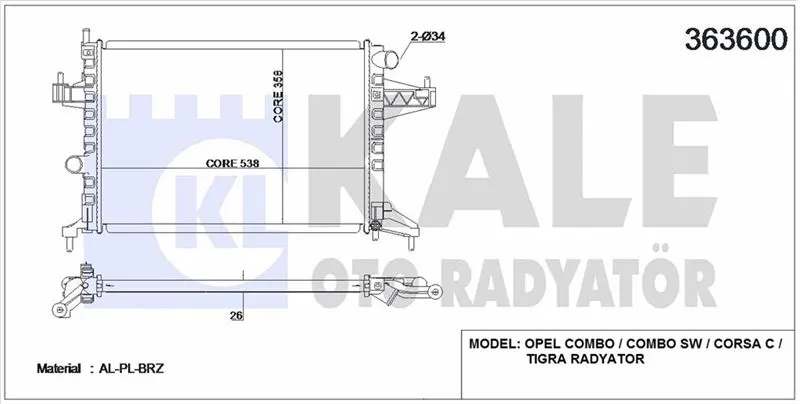 KALE RADYATOR SU RADYATÖRÜ KALE 363600