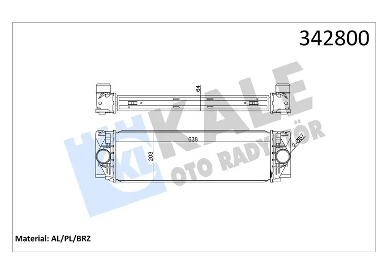 KALE RADYATOR TURBO RADYATÖRÜ INTERCOOLER KALE 342800