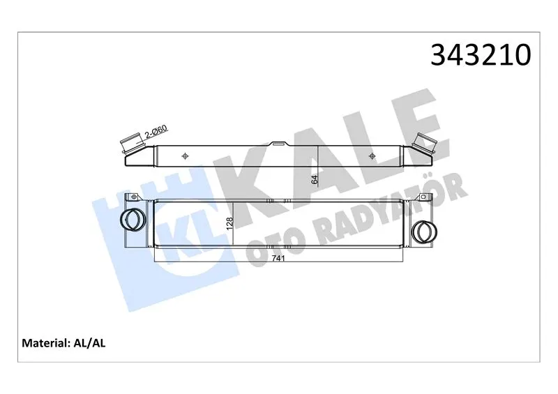 KALE RADYATOR TURBO RADYATÖRÜ INTERCOOLER KALE 343210