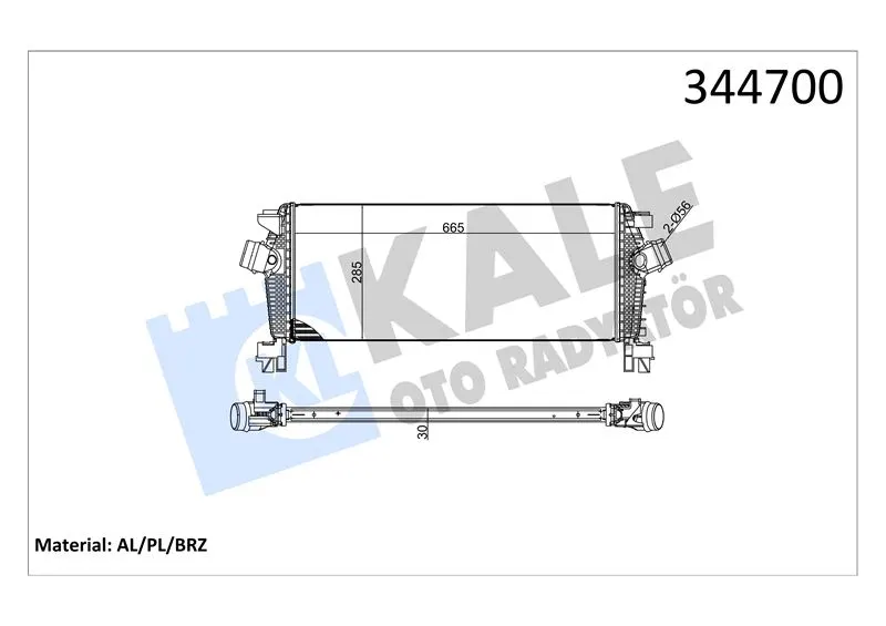 KALE RADYATOR TURBO RADYATÖRÜ INTERCOOLER KALE 344700