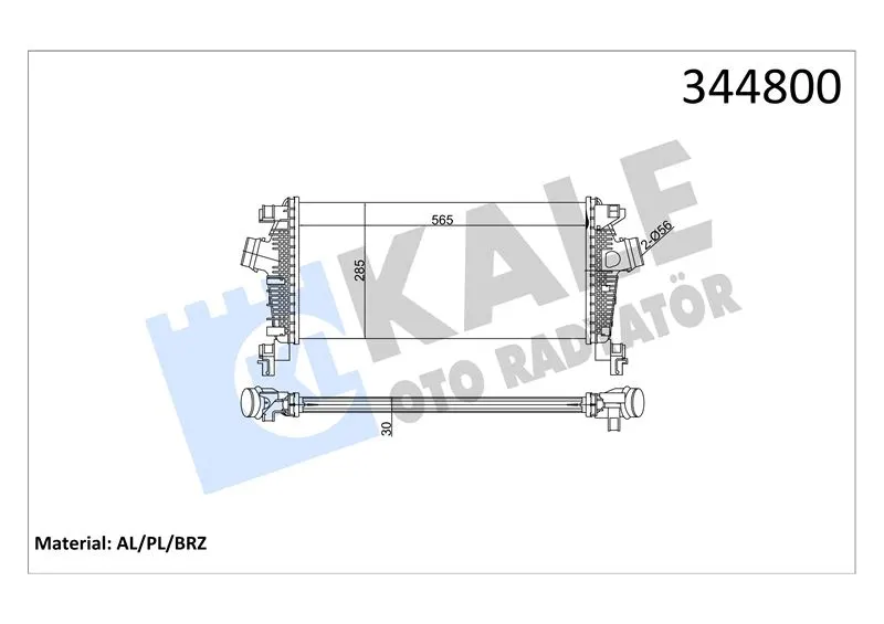 KALE RADYATOR TURBO RADYATÖRÜ INTERCOOLER KALE 344800