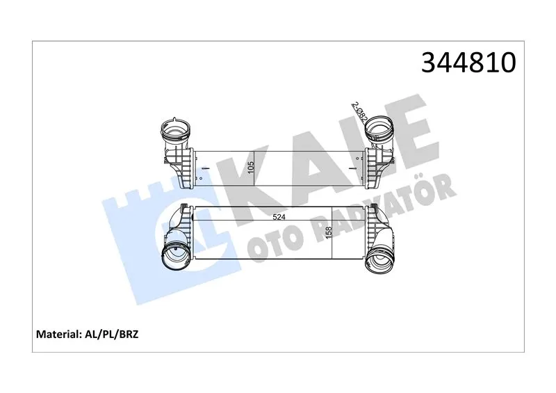KALE RADYATOR TURBO RADYATÖRÜ INTERCOOLER KALE 344810