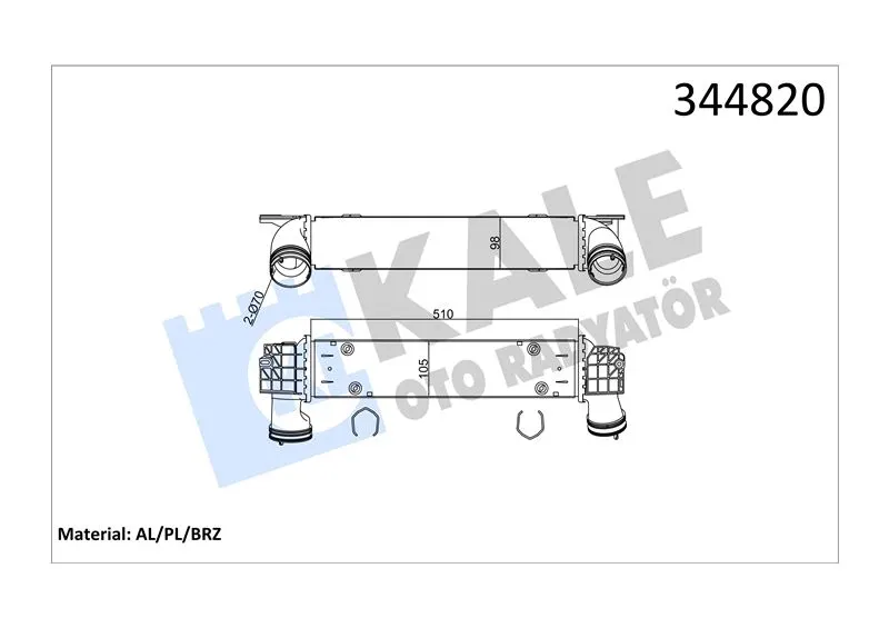 KALE RADYATOR TURBO RADYATÖRÜ INTERCOOLER KALE 344820