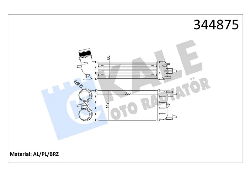KALE RADYATOR TURBO RADYATÖRÜ INTERCOOLER KALE 344875