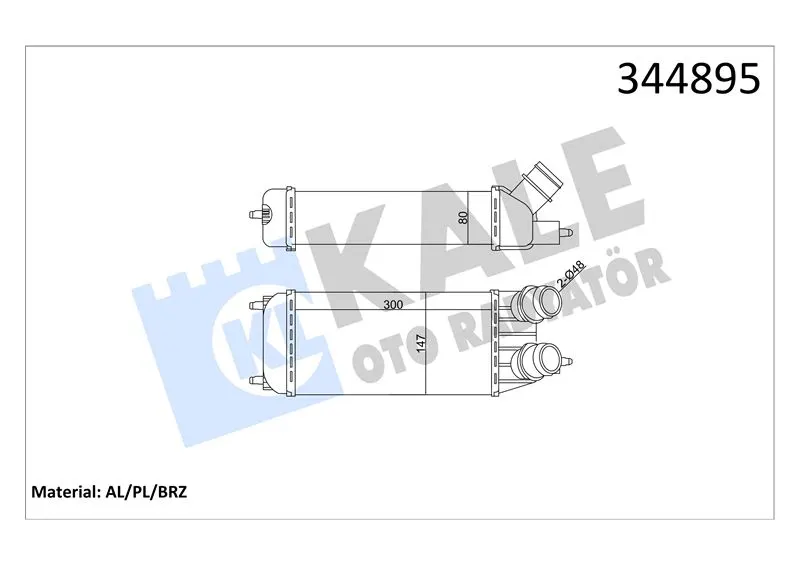 KALE RADYATOR TURBO RADYATÖRÜ INTERCOOLER KALE 344895