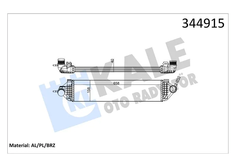 KALE RADYATOR TURBO RADYATÖRÜ INTERCOOLER KALE 344915