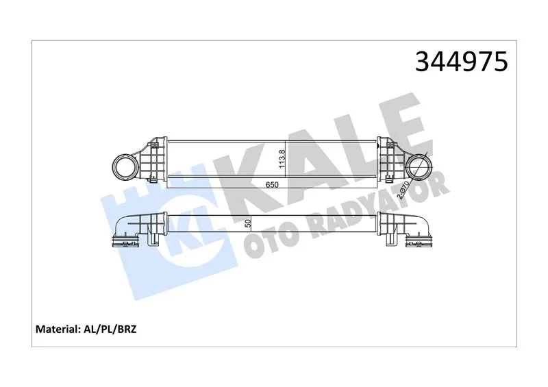 KALE RADYATOR TURBO RADYATÖRÜ INTERCOOLER KALE 344975