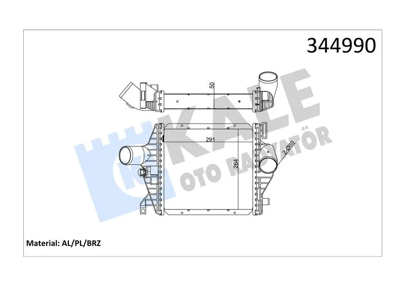KALE RADYATOR TURBO RADYATÖRÜ INTERCOOLER KALE 344990