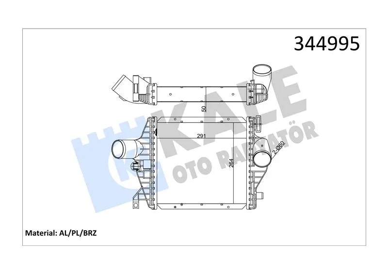 KALE RADYATOR TURBO RADYATÖRÜ INTERCOOLER KALE 344995