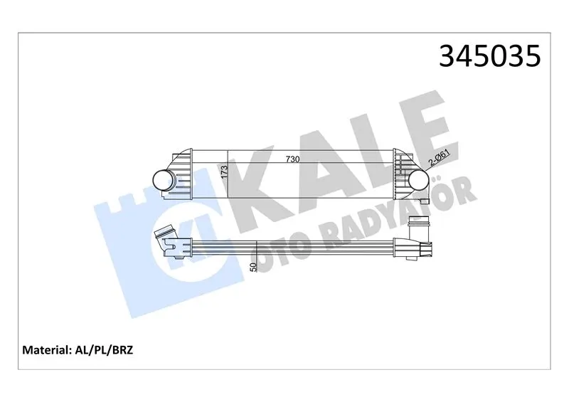 KALE RADYATOR TURBO RADYATÖRÜ INTERCOOLER KALE 345035