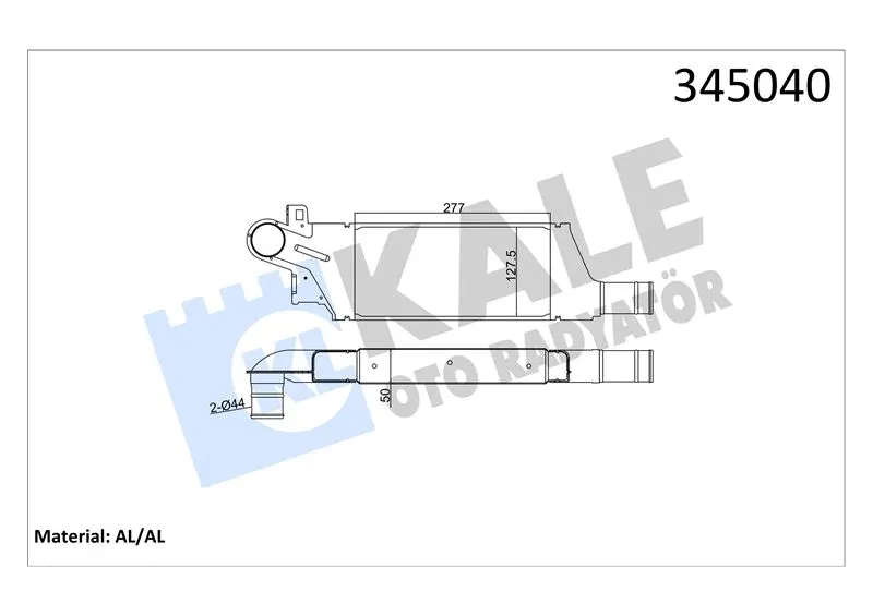 KALE RADYATOR TURBO RADYATÖRÜ INTERCOOLER KALE 345040