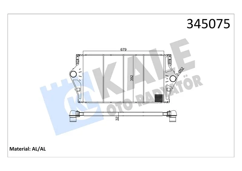 KALE RADYATOR TURBO RADYATÖRÜ INTERCOOLER KALE 345075