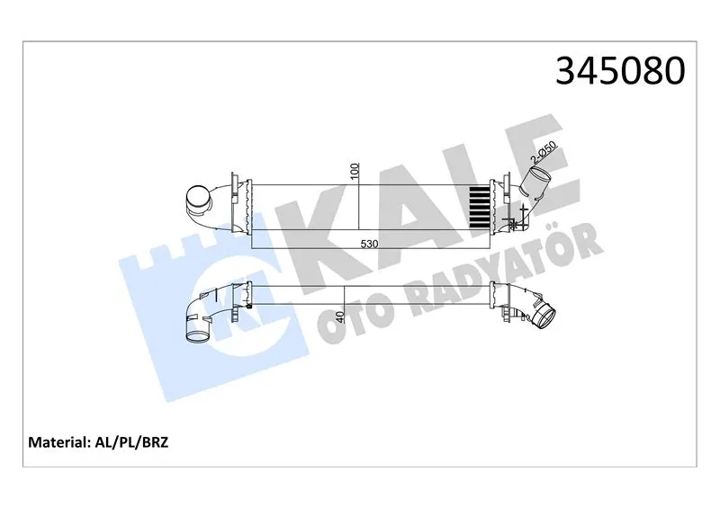 KALE RADYATOR TURBO RADYATÖRÜ INTERCOOLER KALE 345080