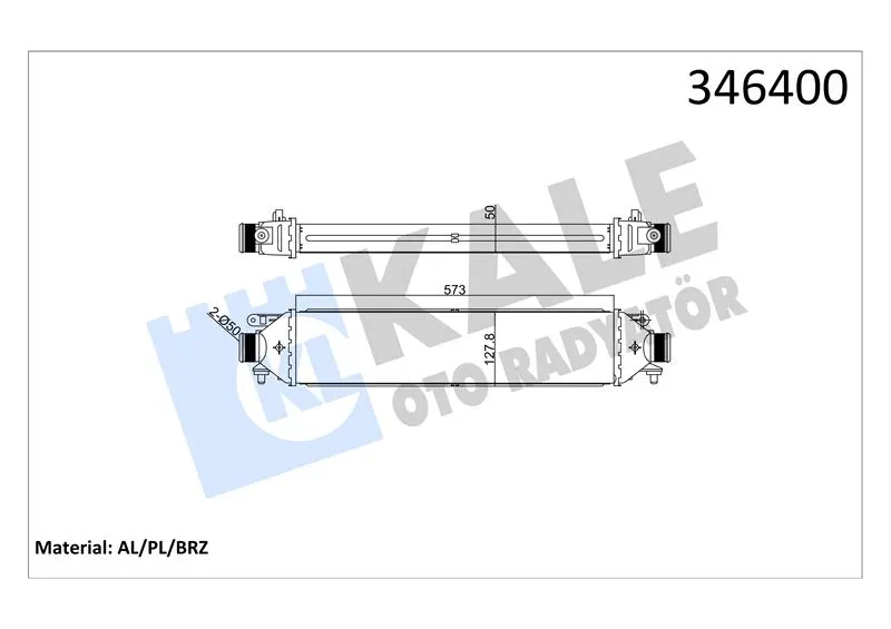 KALE RADYATOR TURBO RADYATÖRÜ INTERCOOLER KALE 346400
