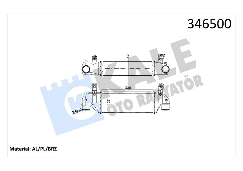 KALE RADYATOR TURBO RADYATÖRÜ INTERCOOLER KALE 346500