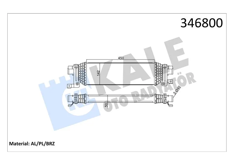 KALE RADYATOR TURBO RADYATÖRÜ INTERCOOLER KALE 346800