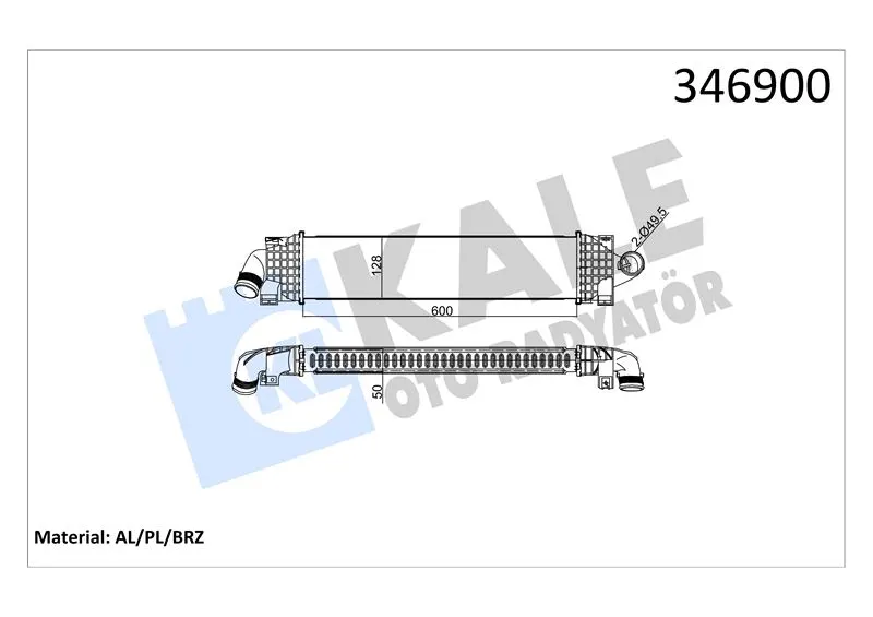 KALE RADYATOR TURBO RADYATÖRÜ INTERCOOLER KALE 346900