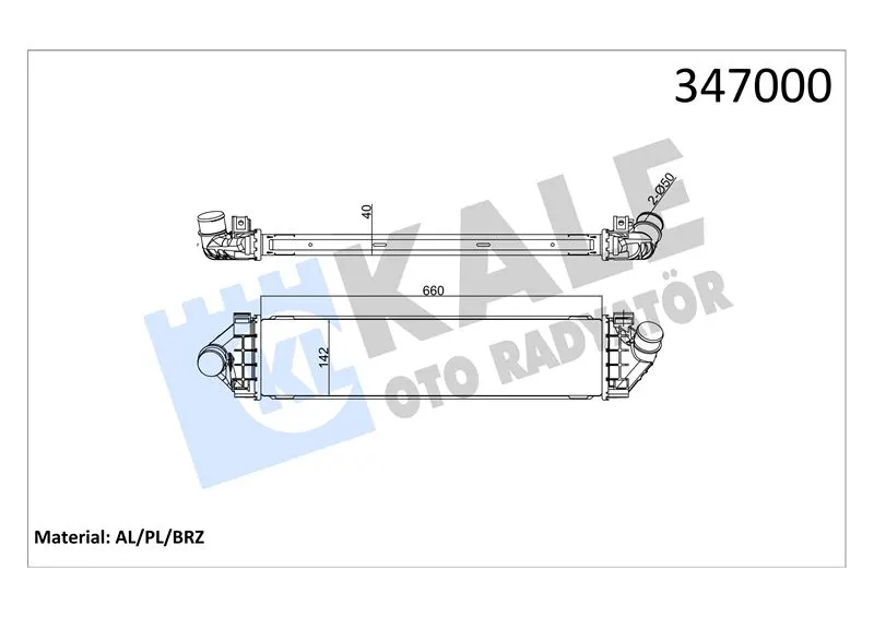 KALE RADYATOR TURBO RADYATÖRÜ INTERCOOLER KALE 347000