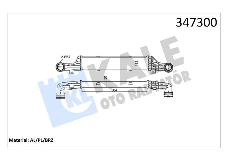 KALE RADYATOR TURBO RADYATÖRÜ INTERCOOLER KALE 347300