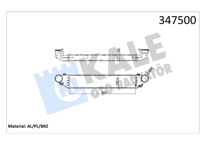 KALE RADYATOR TURBO RADYATÖRÜ INTERCOOLER KALE 347500