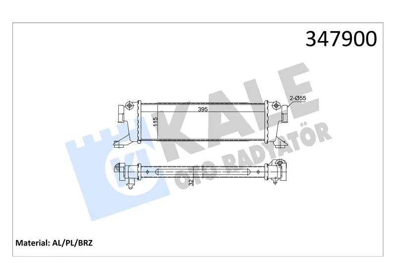 KALE RADYATOR TURBO RADYATÖRÜ INTERCOOLER KALE 347900