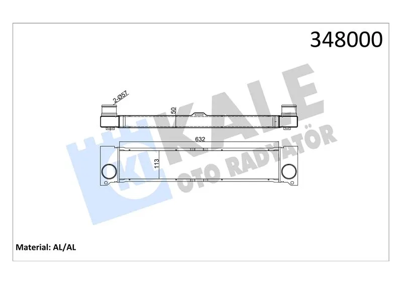 KALE RADYATOR TURBO RADYATÖRÜ INTERCOOLER KALE 348000