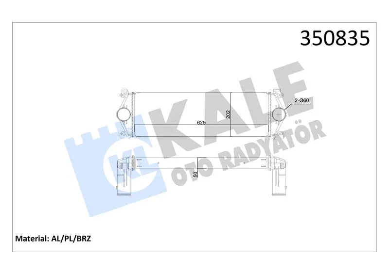 KALE RADYATOR TURBO RADYATÖRÜ INTERCOOLER KALE 350835