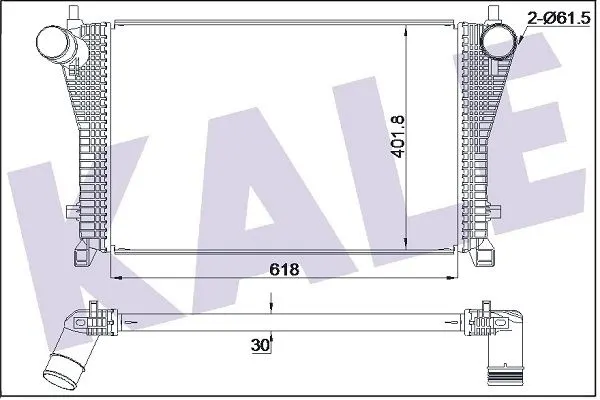 KALE RADYATOR TURBO RADYATÖRÜ INTERCOOLER KALE 352405