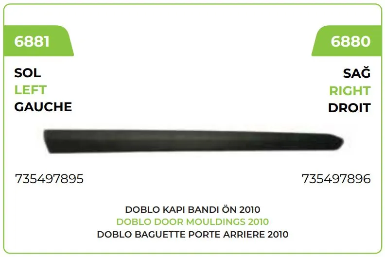 KAPI BANDI ÇITASI KUŞAĞI VE PARÇALARI PLEKSAN 6880