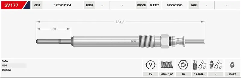 KIZDIRMA BUJİSİ SVAC SV177