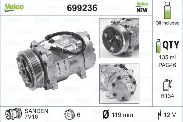 KLİMA KOMPRESÖRÜ VE PARÇALARI VALEO 699236