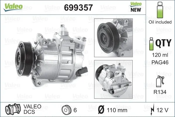 KLİMA KOMPRESÖRÜ VE PARÇALARI VALEO 699357