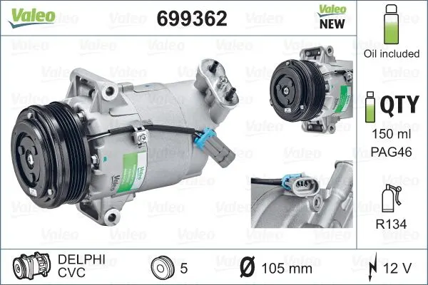 KLİMA KOMPRESÖRÜ VE PARÇALARI VALEO 699362