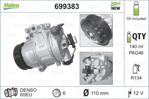 KLİMA KOMPRESÖRÜ VE PARÇALARI VALEO 699383