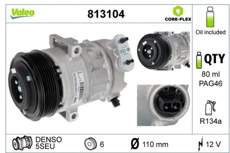 KLİMA KOMPRESÖRÜ VE PARÇALARI VALEO 813104