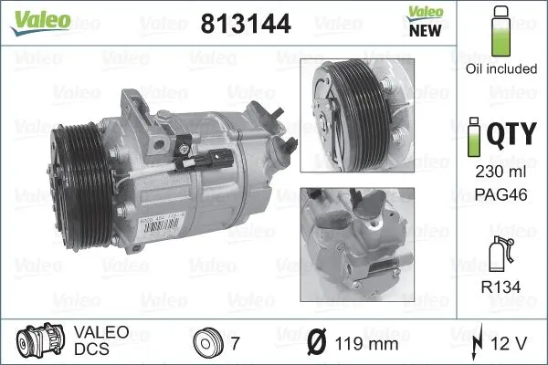 KLİMA KOMPRESÖRÜ VE PARÇALARI VALEO 813144