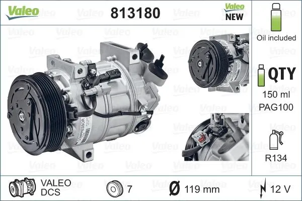 KLİMA KOMPRESÖRÜ VE PARÇALARI VALEO 813180