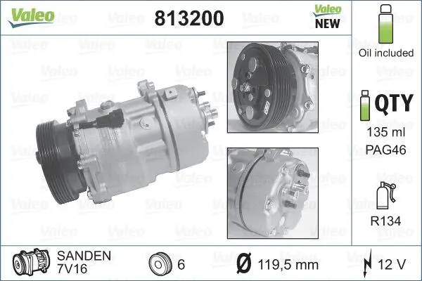 KLİMA KOMPRESÖRÜ VE PARÇALARI VALEO 813200