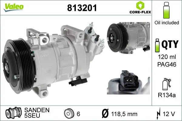 KLİMA KOMPRESÖRÜ VE PARÇALARI VALEO 813201